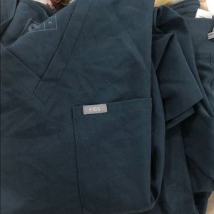 FIGS Livingston Pants Size L Dark Blue Grey Harbor